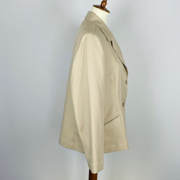 Alfred Dunner Beige Blazer Sz 18 Office Career Mature Capsule Neutral Staple - Picture 3 of 6